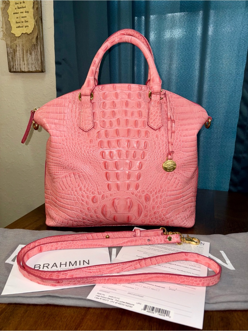 Brahmin EUC Lrg Duxbury - Pink Lychee - RARE, HTF - Coral Pink - Feminine
